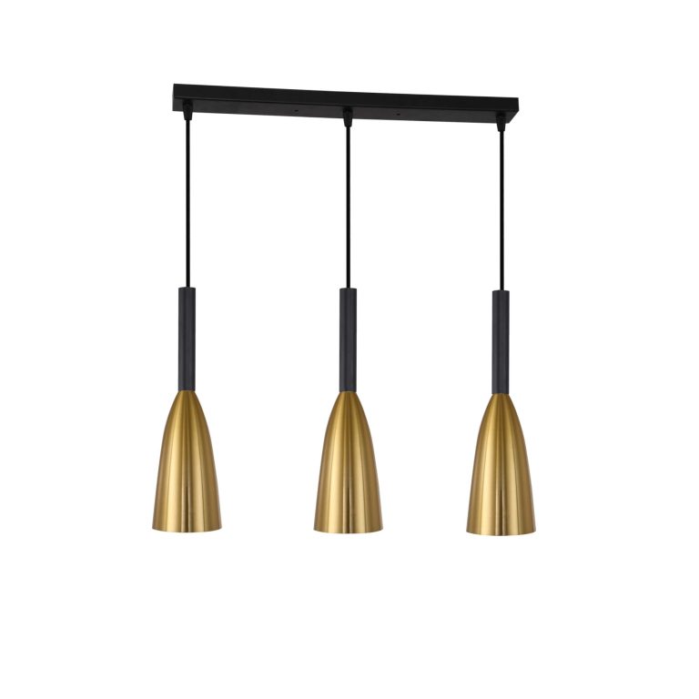 Lampă suspendată Solin 3 aurie 3xE27 Light Prestige