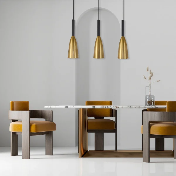 Lampă suspendată Solin 3 aurie 3xE27 Light Prestige