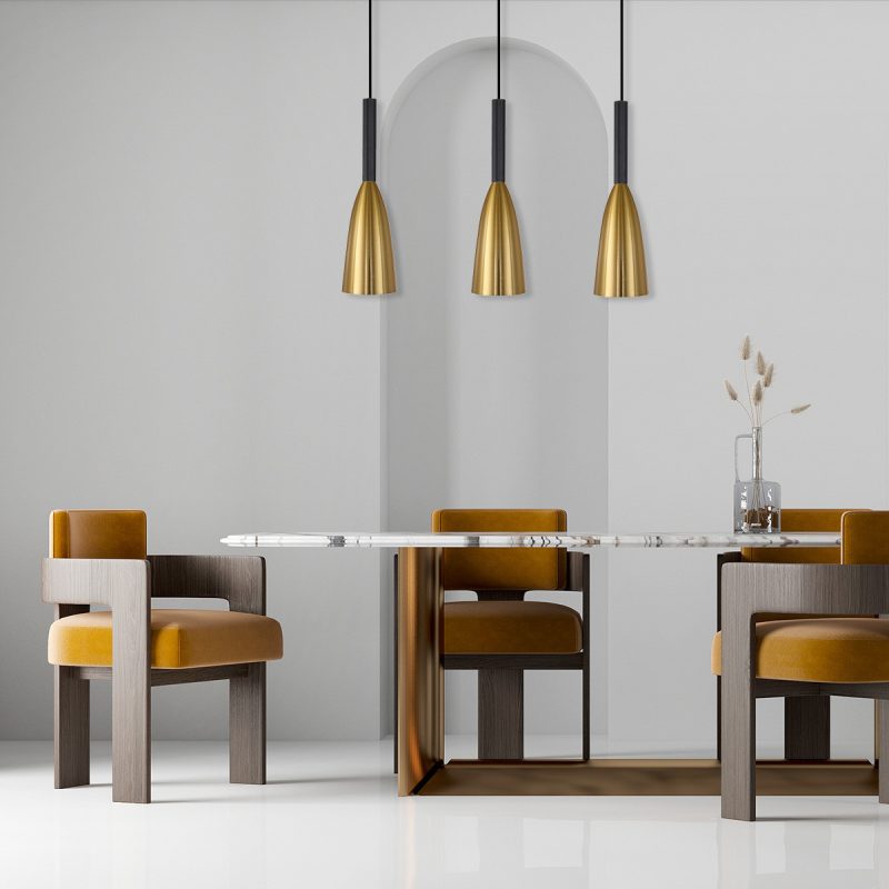 Lampă suspendată Solin 3 aurie 3xE27 Light Prestige