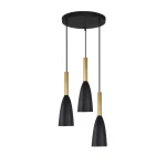 Lampă suspendată Solin 3 negru-aurie 3xE27 Light Prestige