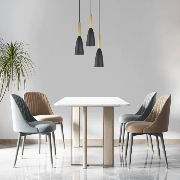 Lampă suspendată Solin 3 negru-aurie 3xE27 Light Prestige