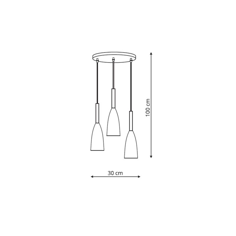 Lampă suspendată Solin 3 aurie 3xE27 Light Prestige - imagine 3