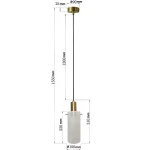 Lampă suspendată albă 1xE27, design simplu, Tirana Light Prestige
