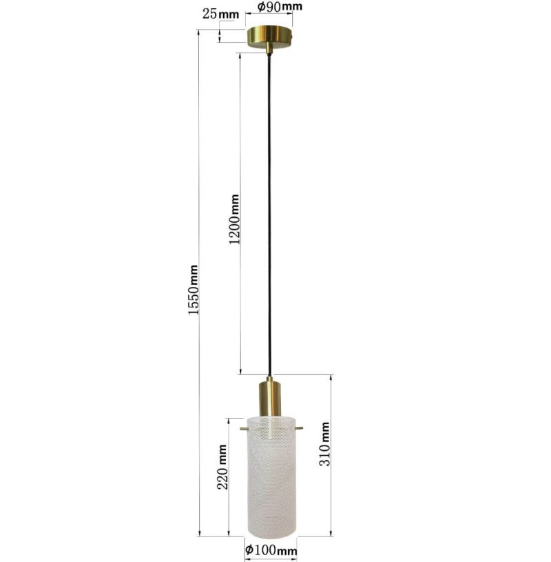 Lampă suspendată albă 1xE27, design simplu, Tirana Light Prestige - imagine 5