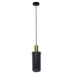 Lampă suspendată neagră 1xE27