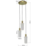 Lampă suspendată albă 3xE27, iluminat interior, Tirana Light Prestige