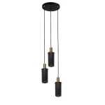 Lampă suspendată neagră 3xE27, iluminat interior, Tirana Light Prestige
