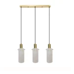 Lampă suspendată albă 3xE27, stil scandinav, Tirana Light Prestige