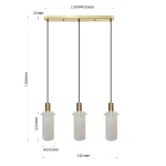 Lampă suspendată albă 3xE27, stil scandinav, Tirana Light Prestige