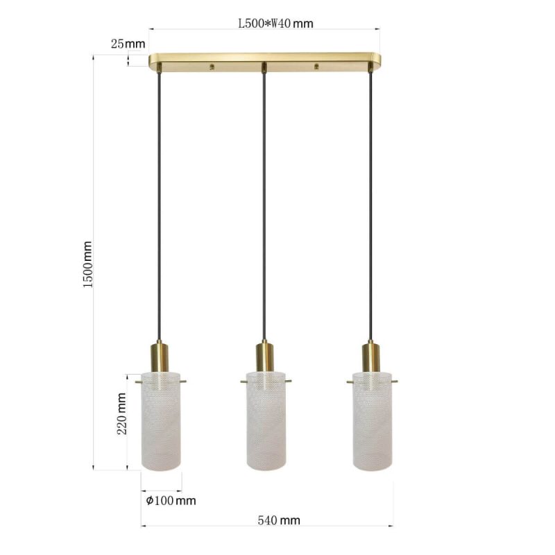 Lampă suspendată albă 3xE27, stil scandinav, Tirana Light Prestige - imagine 6