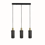 Lampă suspendată neagră 3xE27, stil scandinav, Tirana Light Prestige