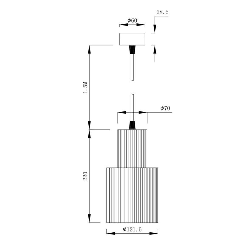 Lampă suspendată neagră 1xE27, iluminat interior, Tokio Light Prestige - imagine 5
