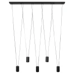 Lampă suspendată neagră 5xGU10, stil industrial, Toledo Light Prestige