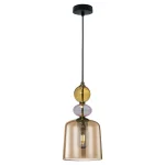 Lampă suspendată sticlă chihlimbar E27, iluminat decorativ, Tropea Light Prestige