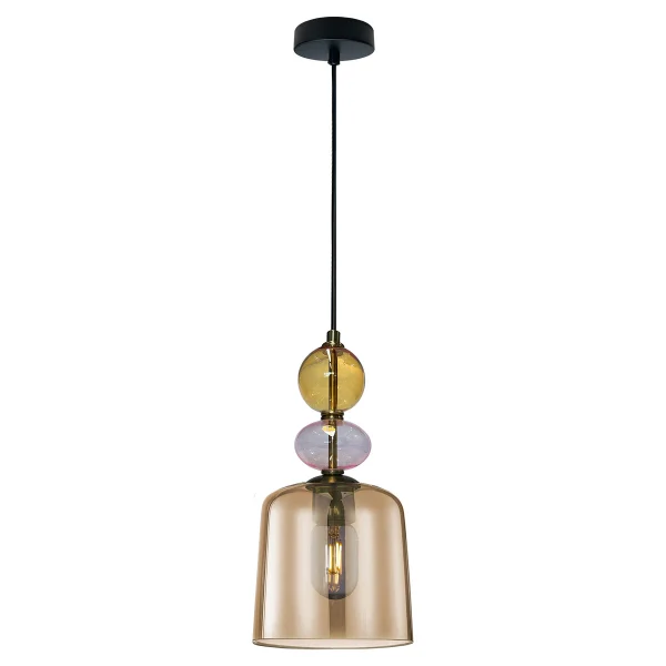 Lampă suspendată chihlimbar 1xE27
