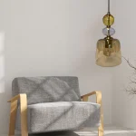 Lampă suspendată chihlimbar 1xE27, iluminat decorativ, Tropea Light Prestige