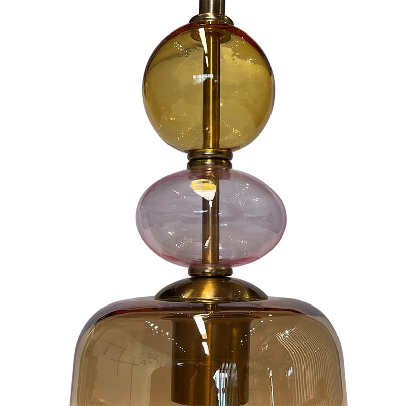 Lampă suspendată chihlimbar 1xE27, iluminat decorativ, Tropea Light Prestige