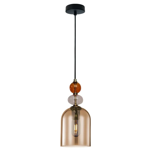 Lampă suspendată chihlimbar 1xE27