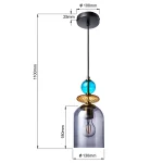 Lampă suspendată fumurie 1xE27, stil modern, Tropea Light Prestige