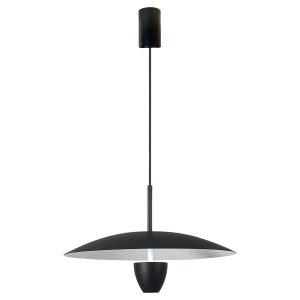 Lampă suspendată neagră LED CCT