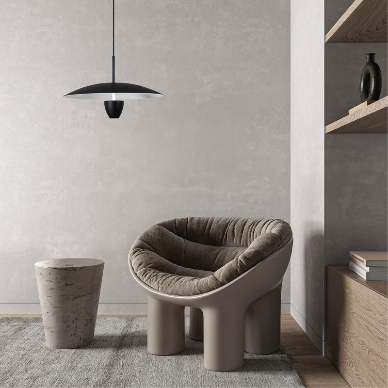 Lampă suspendată neagră LED CCT, dimensiune mică, Ufo S Light Prestige - imagine 6