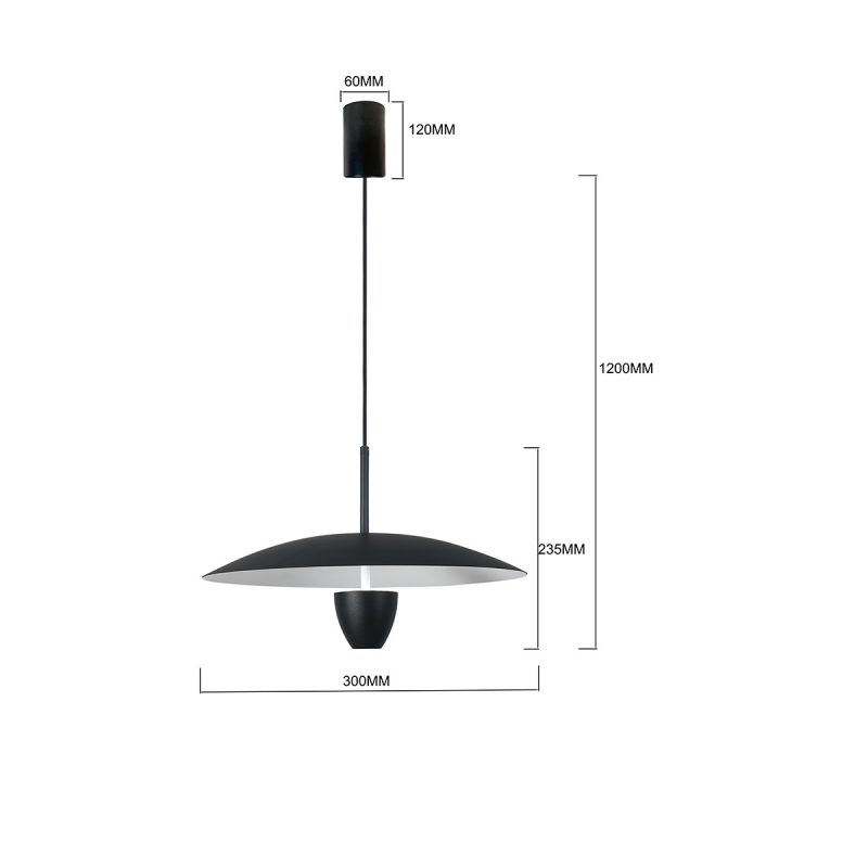 Lampă suspendată neagră LED CCT, dimensiune mică, Ufo S Light Prestige - imagine 8
