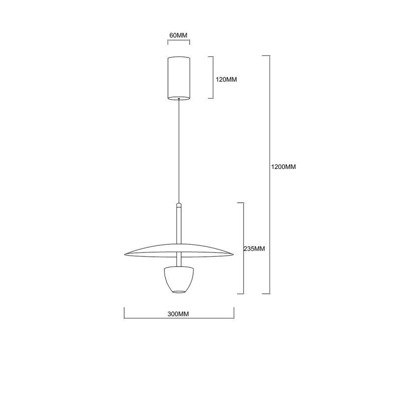 Lampă suspendată neagră LED CCT, dimensiune mică, Ufo S Light Prestige - imagine 9