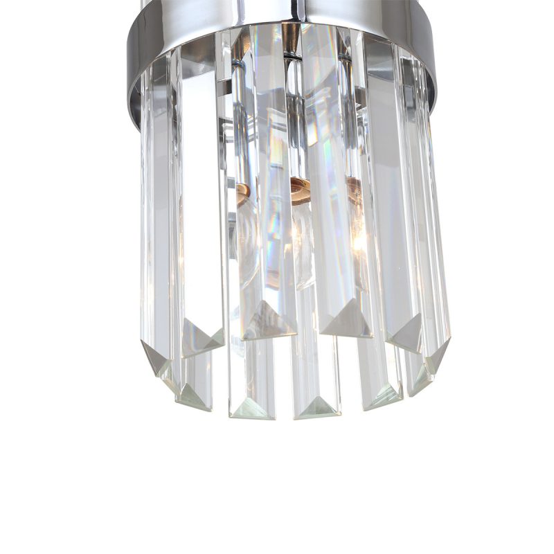 Lampă suspendată crom 1xE14, design elegant, Vetro Light Prestige