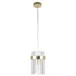 Lampă suspendată aurie 1xE14, design elegant, Vetro Light Prestige
