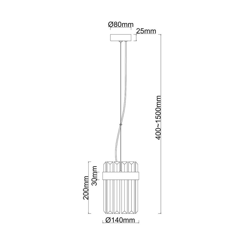 Lampă suspendată aurie 1xE14, design elegant, Vetro Light Prestige - imagine 5