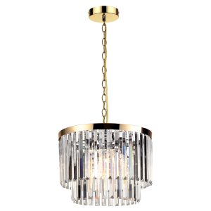 Lampă suspendată auriu antic 5xE14