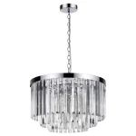 Lampă suspendată argintie 5xE14, stil vintage, Vetro Light Prestige