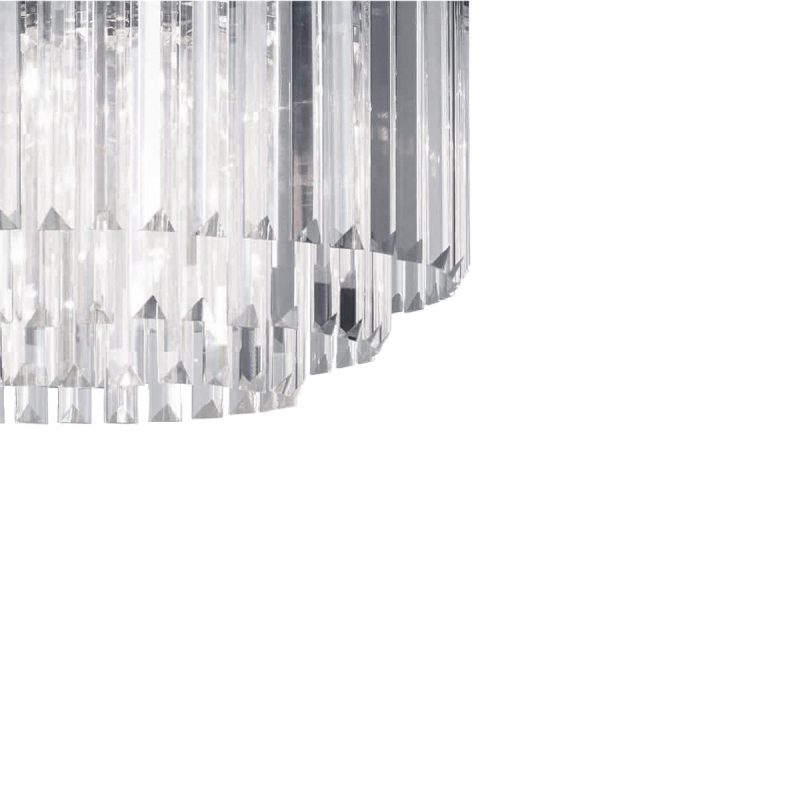 Lampă suspendată argintie 5xE14, stil vintage, Vetro Light Prestige - imagine 7