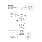 Plafonieră aplicată albă 1xES111, design tehnic, Camino Light Prestige
