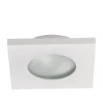 Spot încastrat pătrat alb IP65 1xGU10, baie sau exterior, Lagos Light Prestige