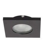 Spot încastrat pătrat negru IP65 1xGU10, baie sau exterior, Lagos Light Prestige
