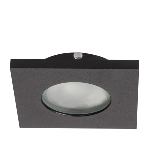 Spot încastrat pătrat negru IP65 1xGU10