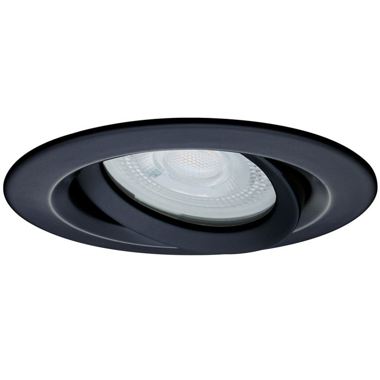 Spot încastrat orientabil negru IP65 1xGU10
