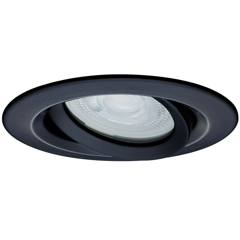 Spot încastrat orientabil negru IP65 1xGU10