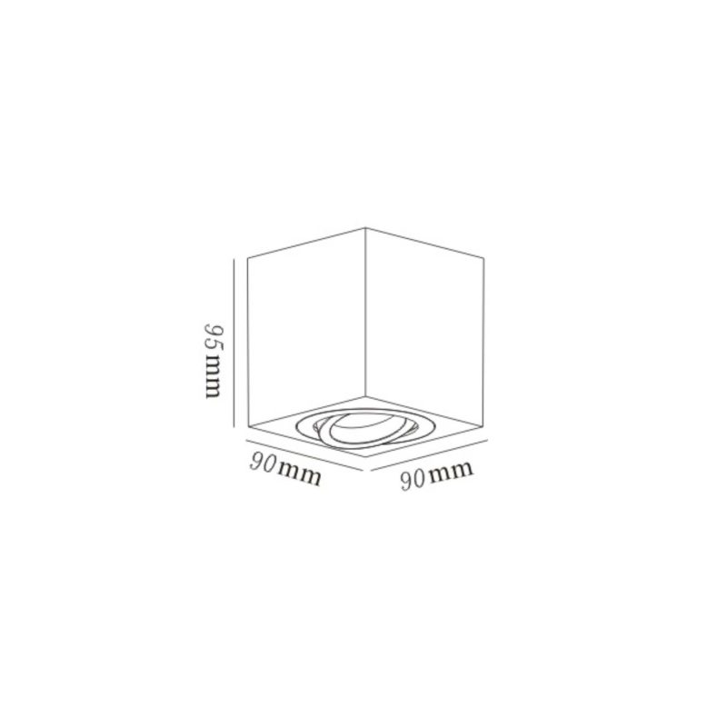 Plafonieră aplicată albă 1xGU10, formă cilindrică, Lyon Light Prestige - imagine 5