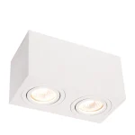 Plafonieră aplicată albă 2xGU10, formă cilindrică, Lyon Light Prestige