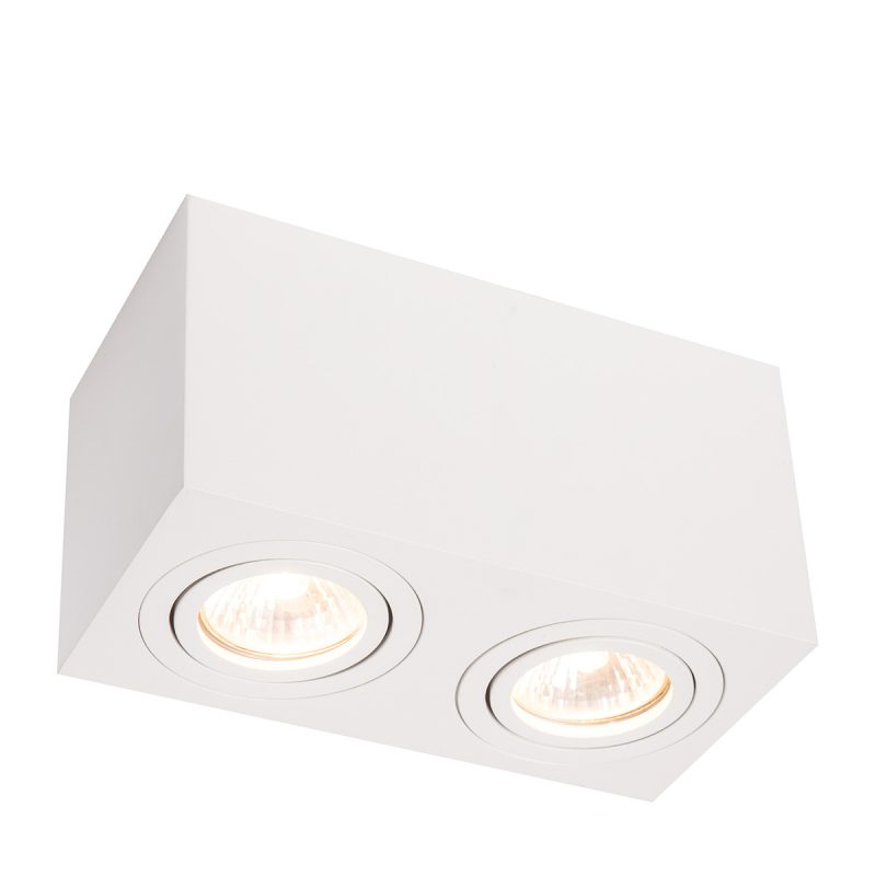 Plafonieră aplicată albă 2xGU10, formă cilindrică, Lyon Light Prestige - imagine 4
