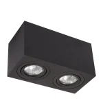 Plafonieră aplicată neagră 2xGU10, formă cilindrică, Lyon Light Prestige