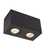 Plafonieră aplicată neagră 2xGU10, formă cilindrică, Lyon Light Prestige