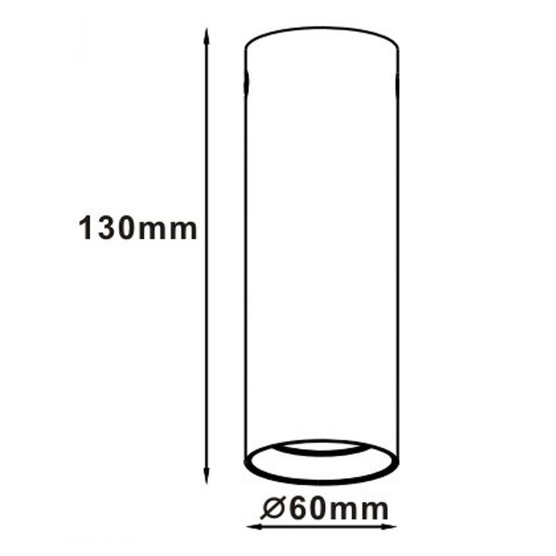 Tub aplicat Manacor, negru, 13 cm, 1xGU10, Light Prestige