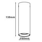 Tub aplicat Manacor 13 cm alb 1xGU10 Light Prestige
