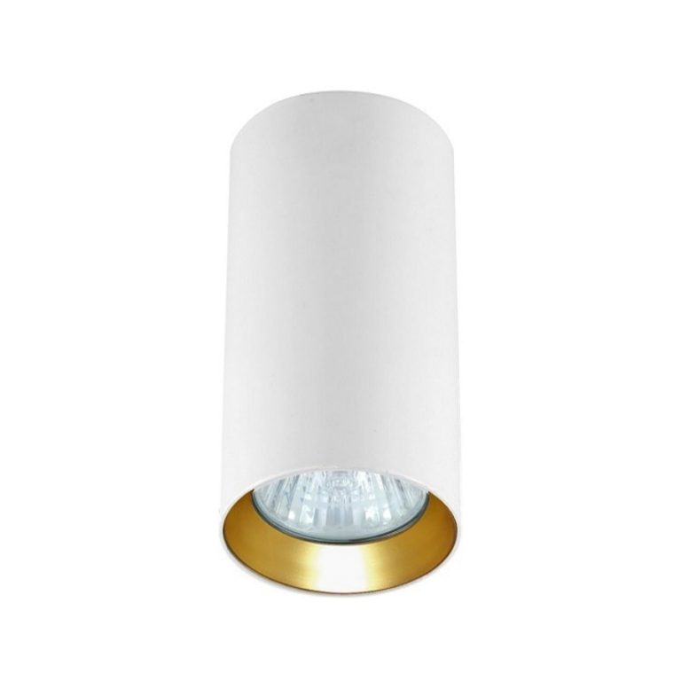 Tub aplicat Manacor 13 cm tip spot alb-auriu 1xGU10 Light Prestige
