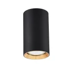 Tub aplicat Manacor 13 cm negru-auriu 1xGU10 Light Prestige