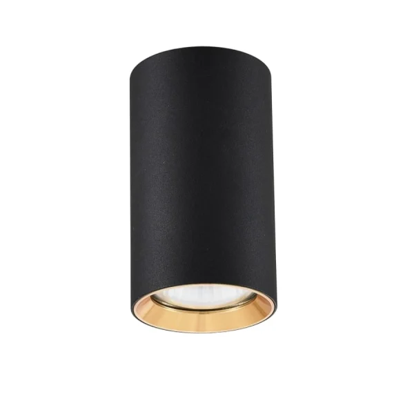 Tub aplicat Manacor 13 cm negru-auriu 1xGU10 Light Prestige