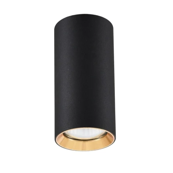 Tub aplicat Manacor 17 cm negru-auriu 1xGU10 Light Prestige